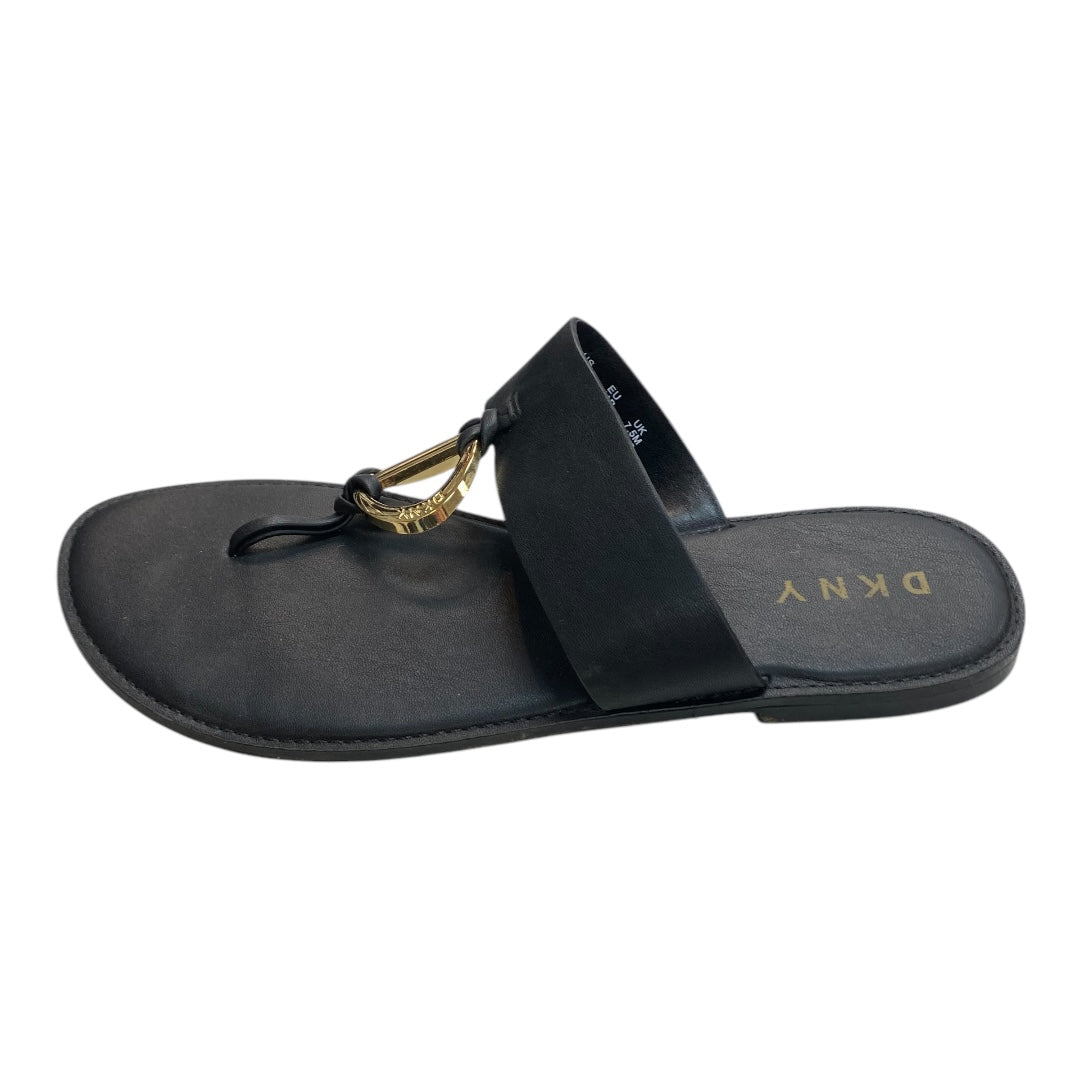 Sandals Flats By Dkny In Black, Size:10