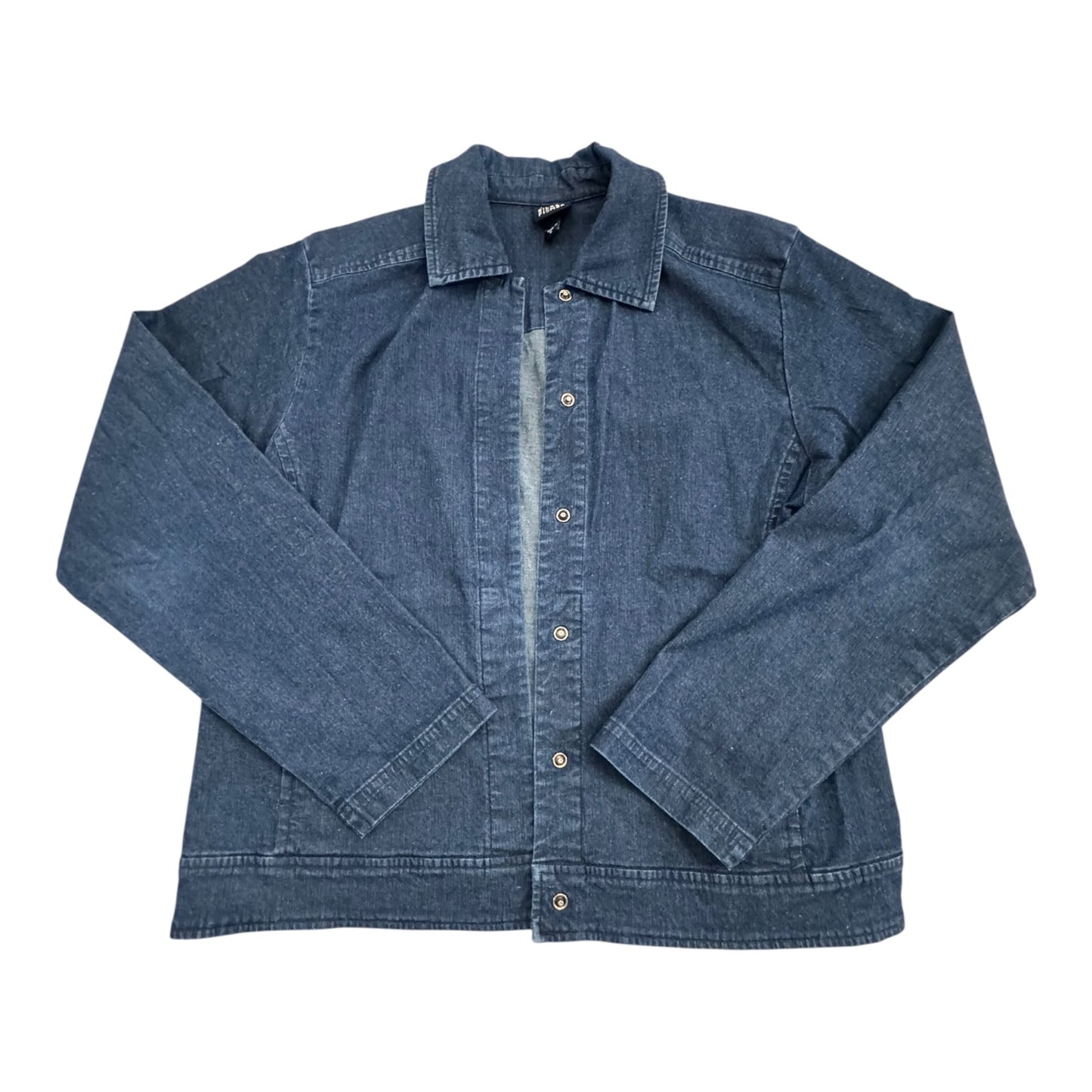 Top Ls Designer By Eileen Fisher In Blue Denim, Size:S