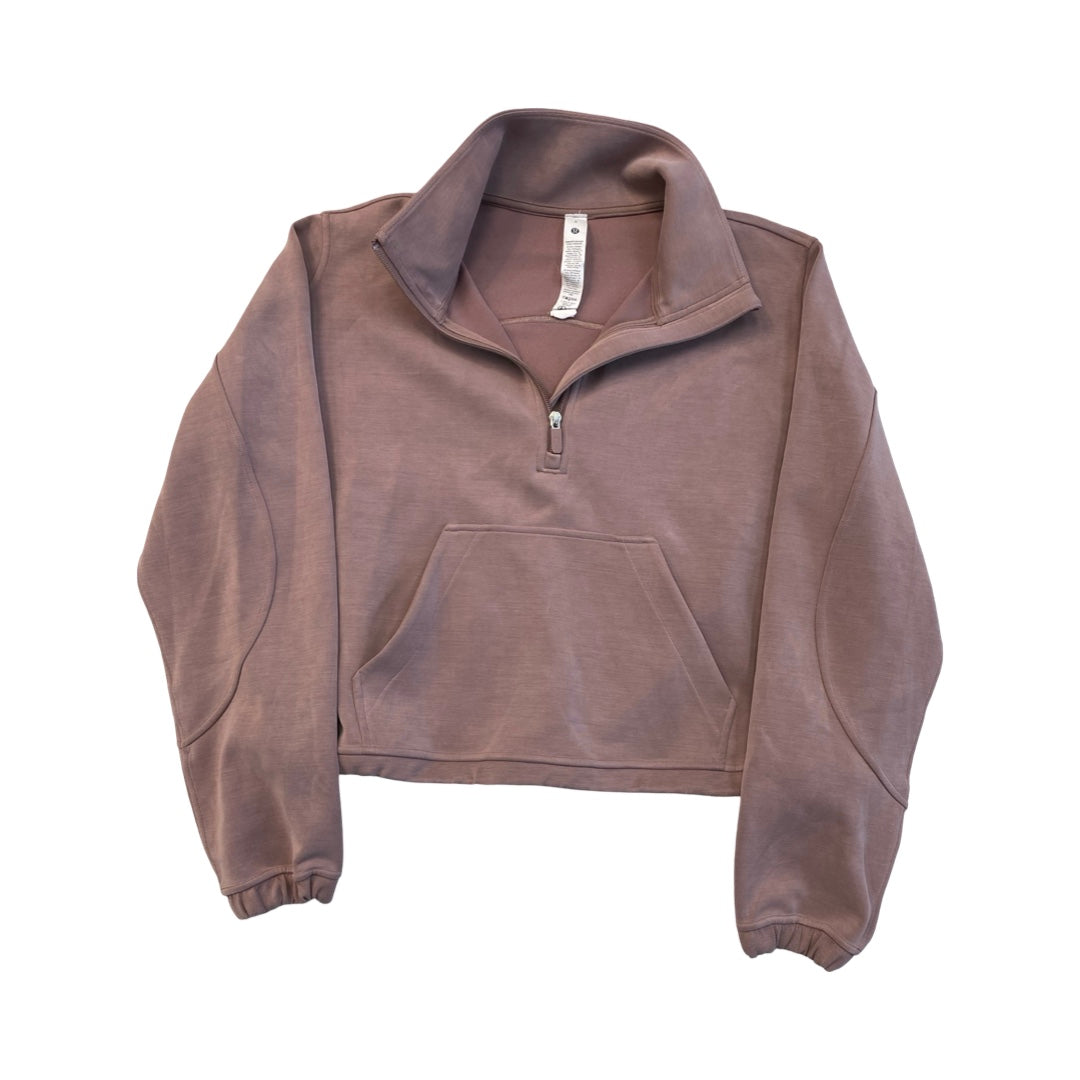 Athletic Sweatshirt Collar By Lululemon In Pink, Size:8