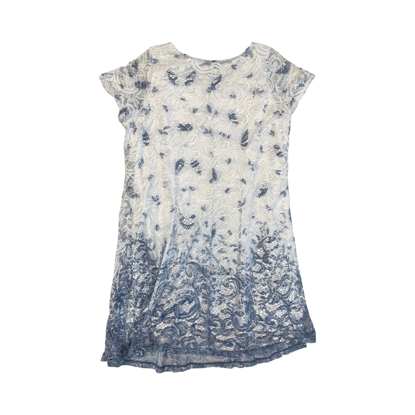 Dress Casual Midi By Lane Bryant In Blue & White, Size:18