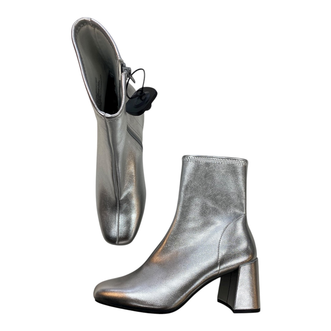 Boots Ankle Heels By A New Day In Silver, Size:6.5