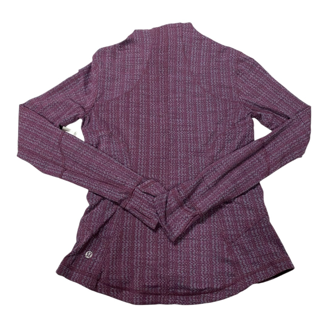 Athletic Jacket By Lululemon In Purple, Size:M