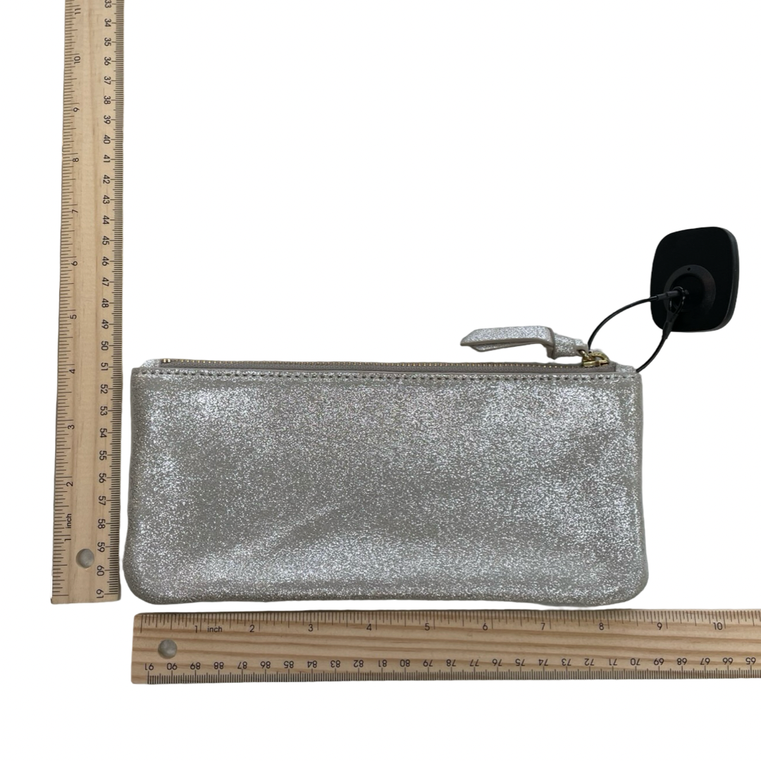 Clutch By Anthropologie In Silver, Size:Medium