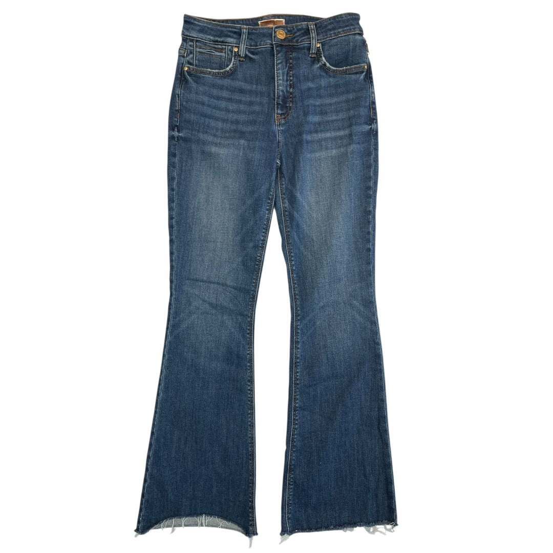 Jeans Flared By Kut In Blue Denim, Size:2