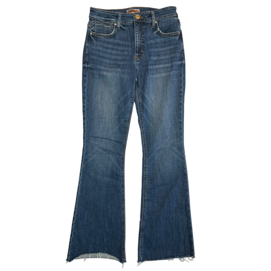 Jeans Flared By Kut In Blue Denim, Size:2
