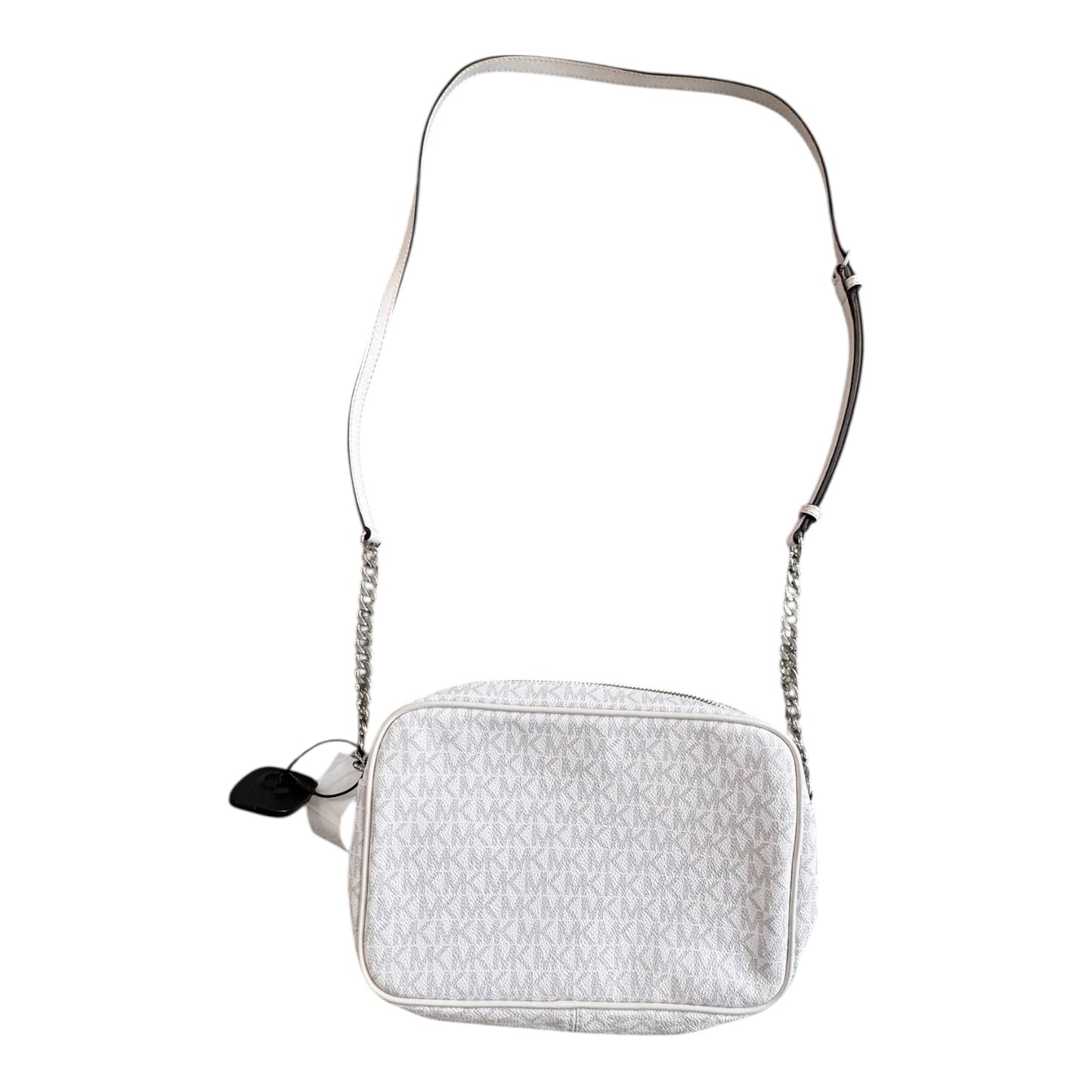 Handbag Designer By Michael Kors In Grey & White, Size:Small