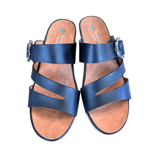 Sandals Heels Block By Bare Traps In Black, Size:7