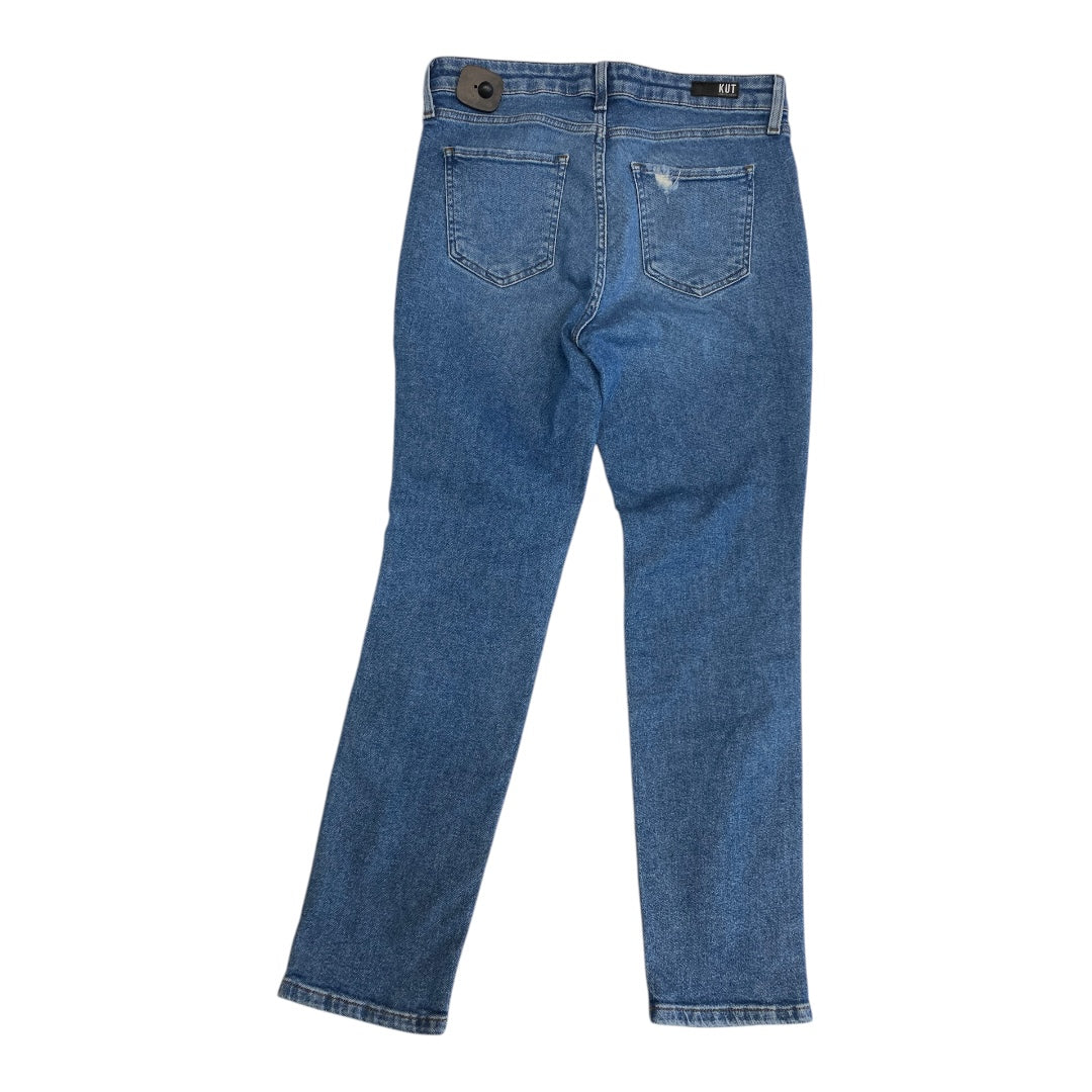 Jeans Straight By Kut In Blue Denim, Size:8P