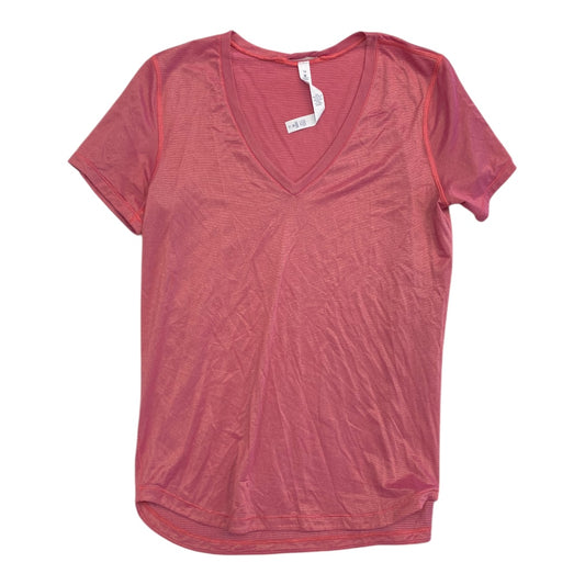 Athletic Top Ss By Lululemon In Pink, Size:10