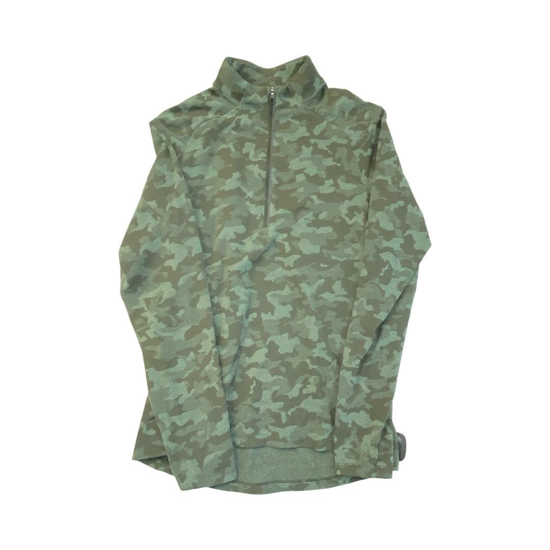 Athletic Top Ls Collar By Lululemon In Camouflage Print, Size:M