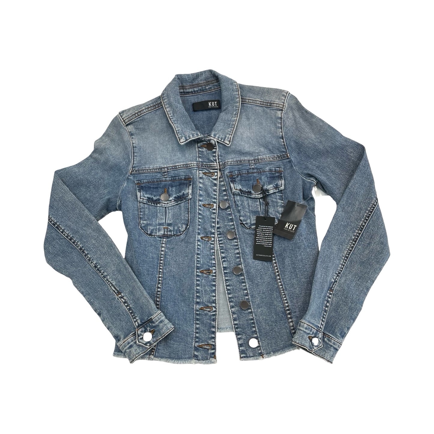 Jacket Denim By Kut In Blue Denim, Size:S