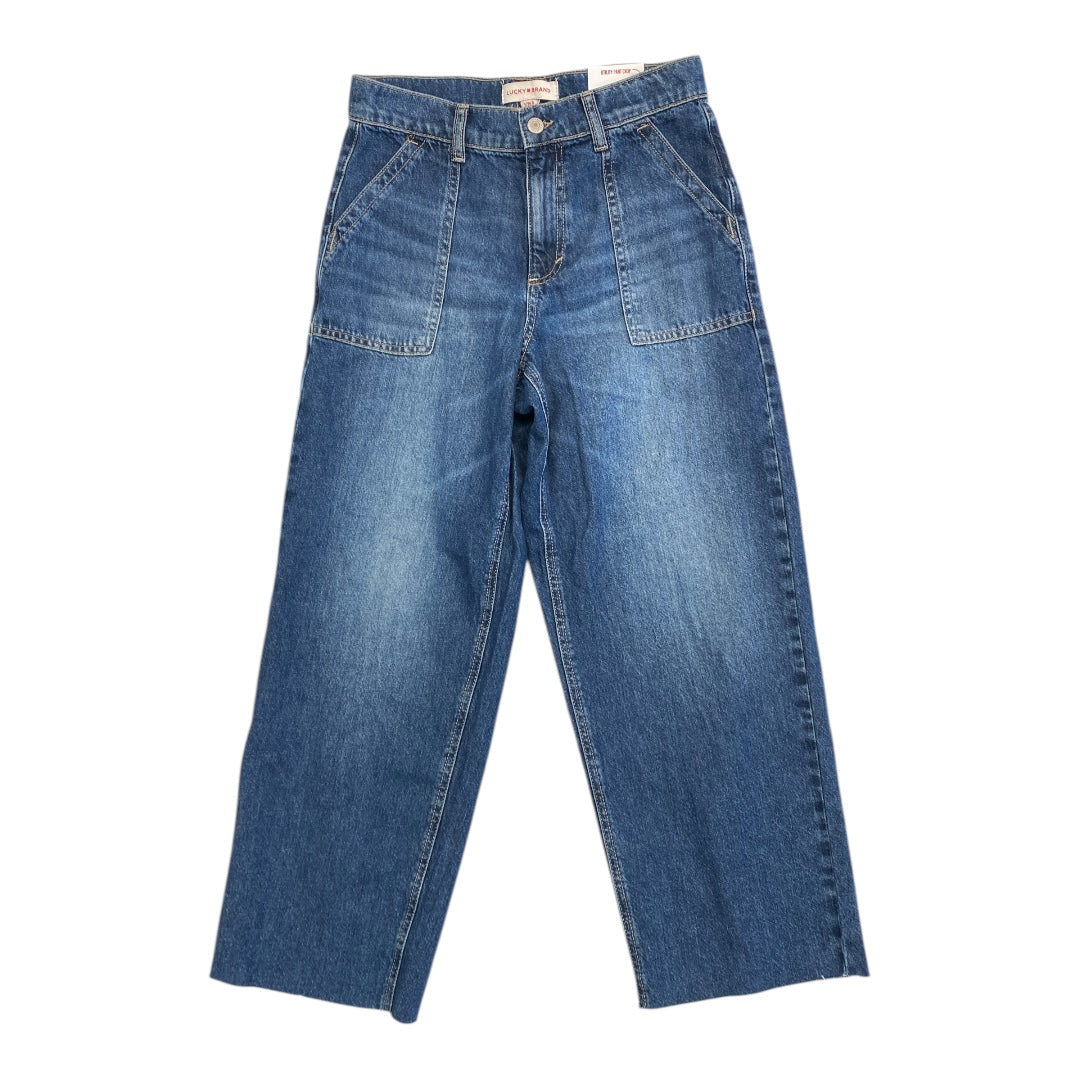 Jeans Straight By Lucky Brand In Blue Denim, Size:2