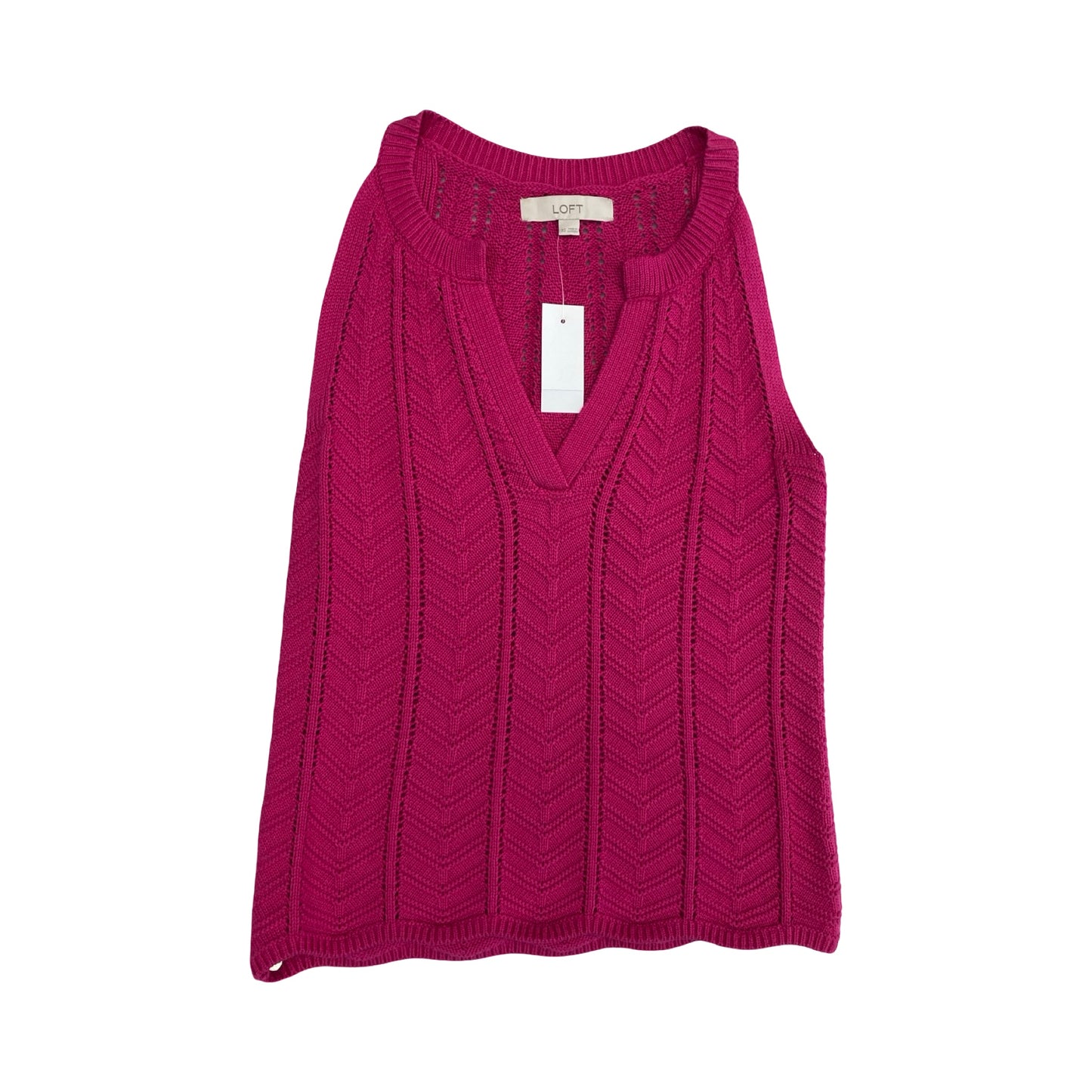 Top Sleeveless By Loft In Pink, Size:Xs