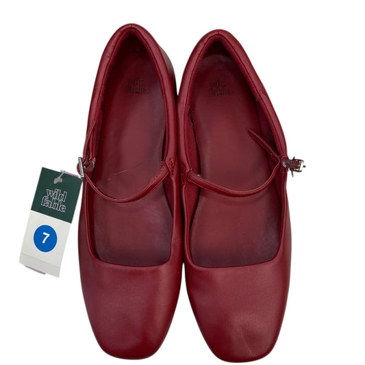 Shoes Flats By Wild Fable In Red, Size:7