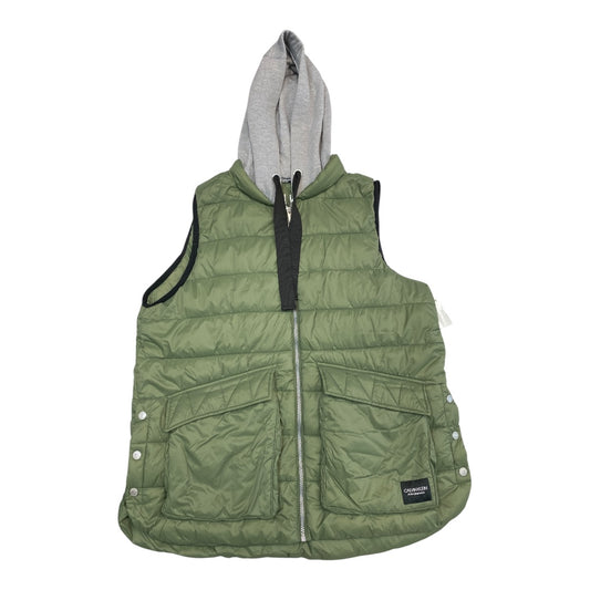 Vest Puffer & Quilted By Calvin Klein Performance In Green, Size:Xl
