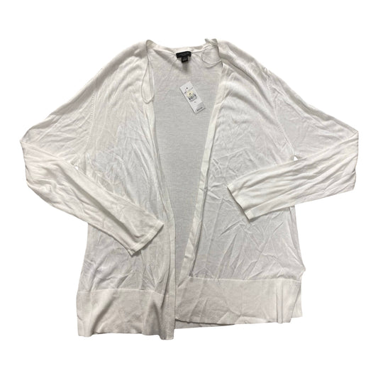 Sweater Cardigan By Ann Taylor In White, Size:Xl