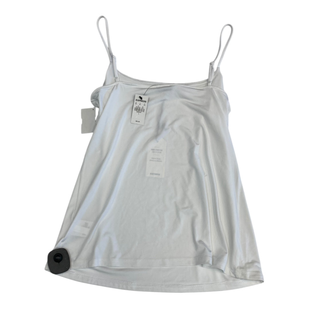 Top Sleeveless Basic By Express In White, Size:L