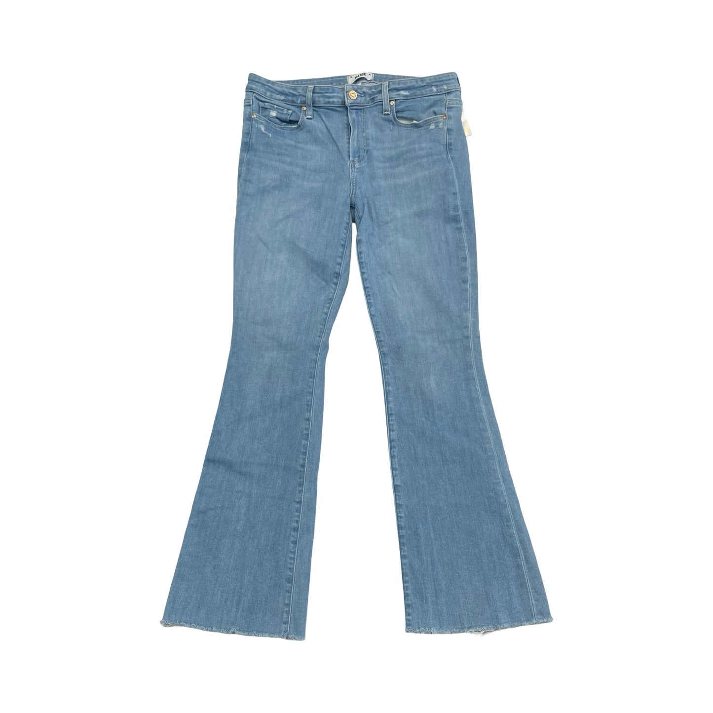 Jeans Flared By Paige In Blue Denim, Size:14