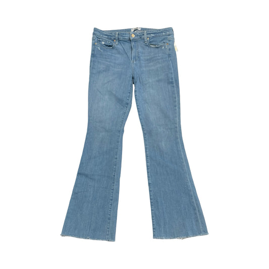 Jeans Flared By Paige In Blue Denim, Size:14
