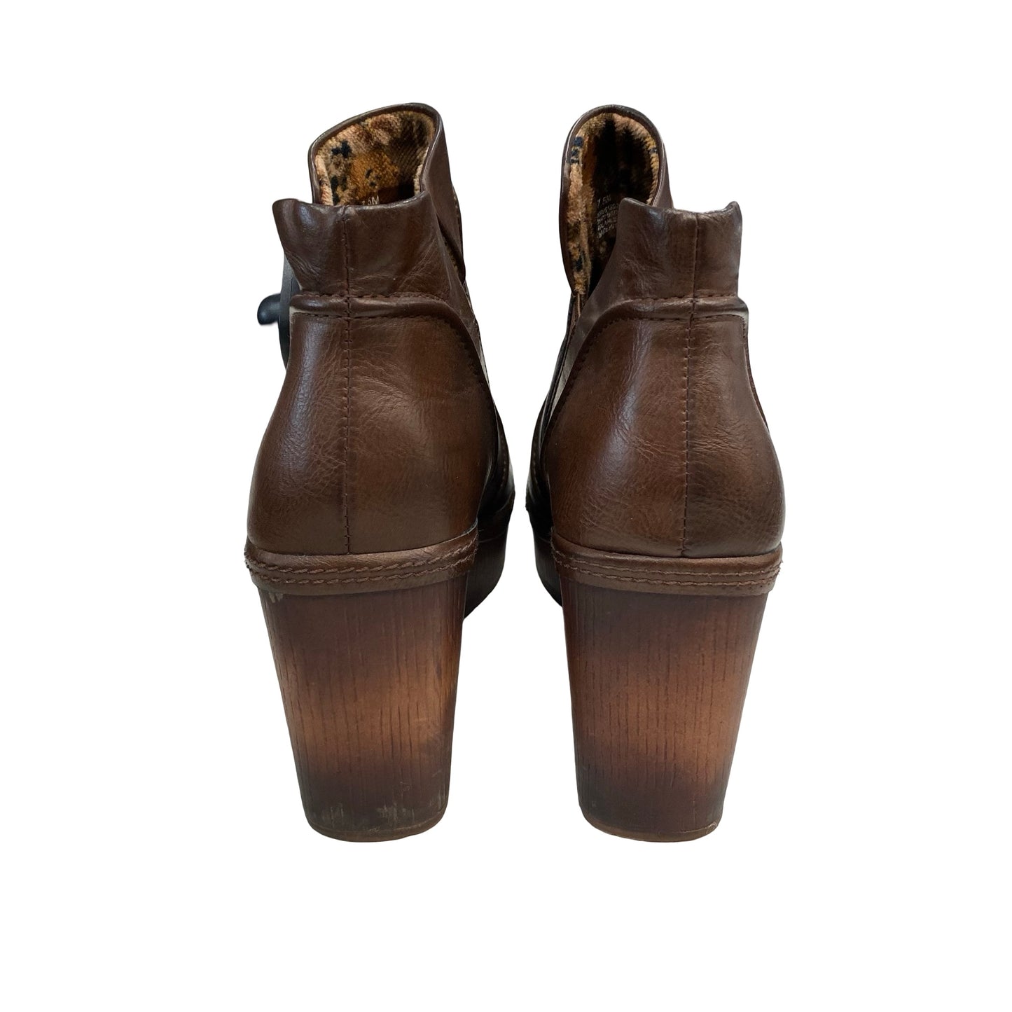 Boots Ankle Heels By Korks In Brown, Size:7.5