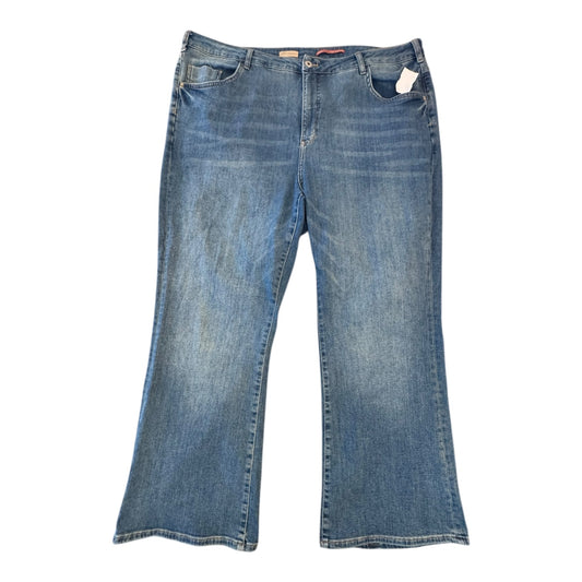 Jeans Flared By Pilcro In Blue Denim, Size:24