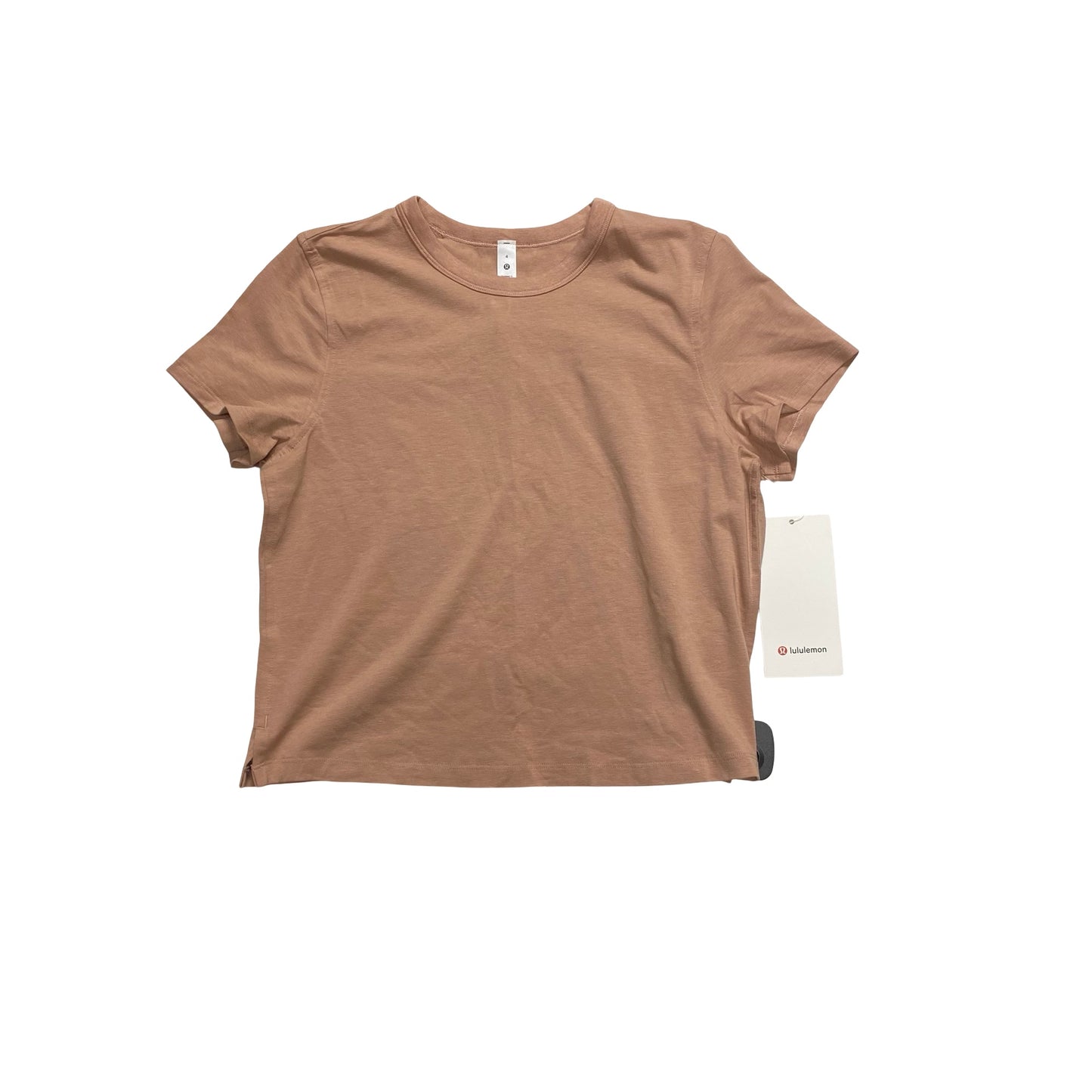 Athletic Top Ss By Lululemon In Tan, Size:4