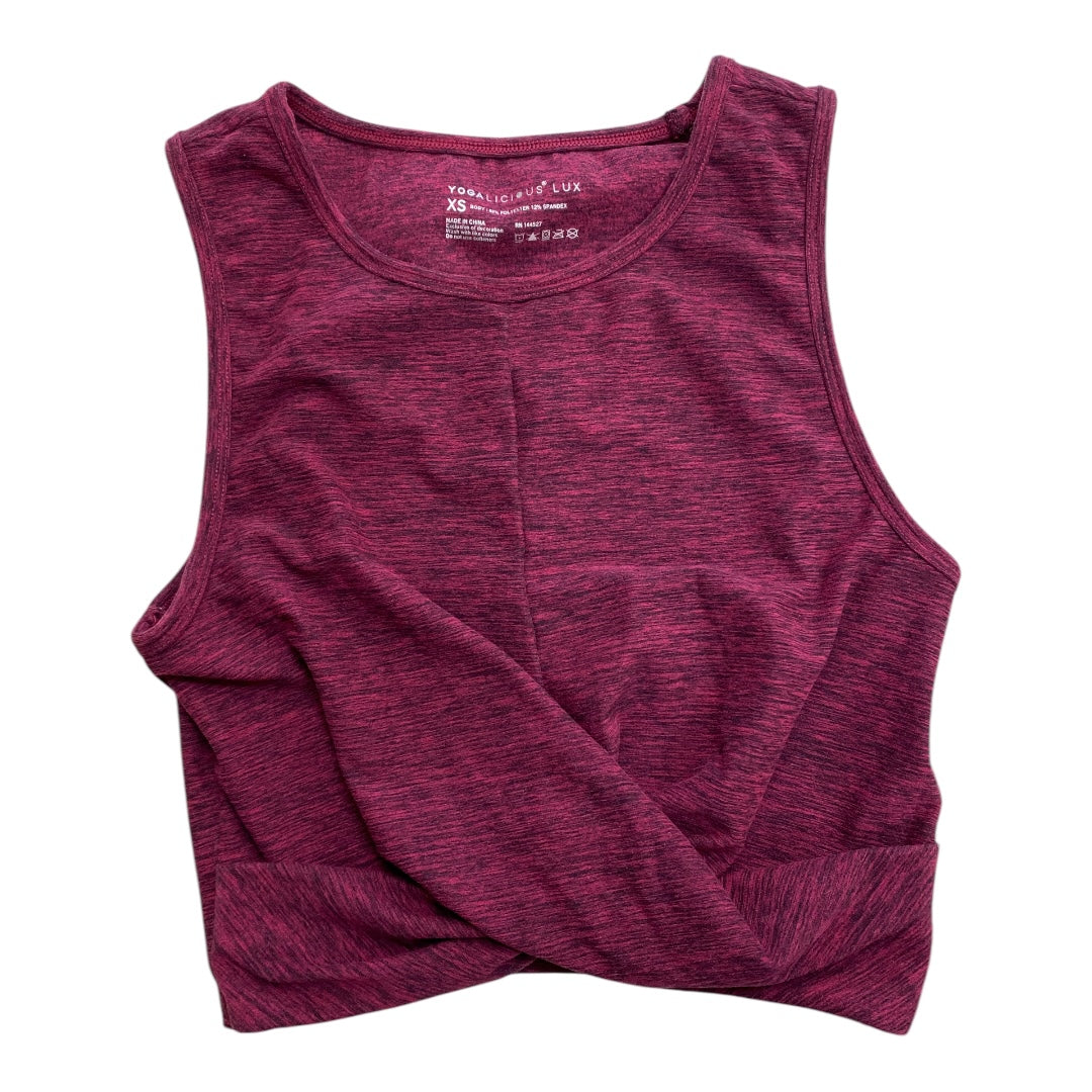 Athletic Tank Top By Yogalicious In Red, Size:Xs