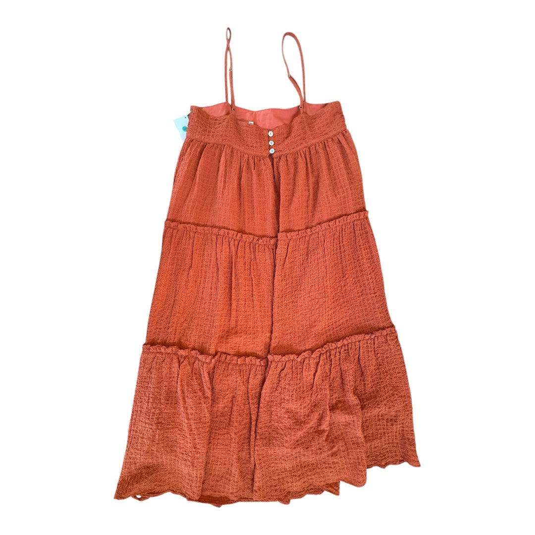 Dress Casual Midi By Cmc In Brown, Size:Xs