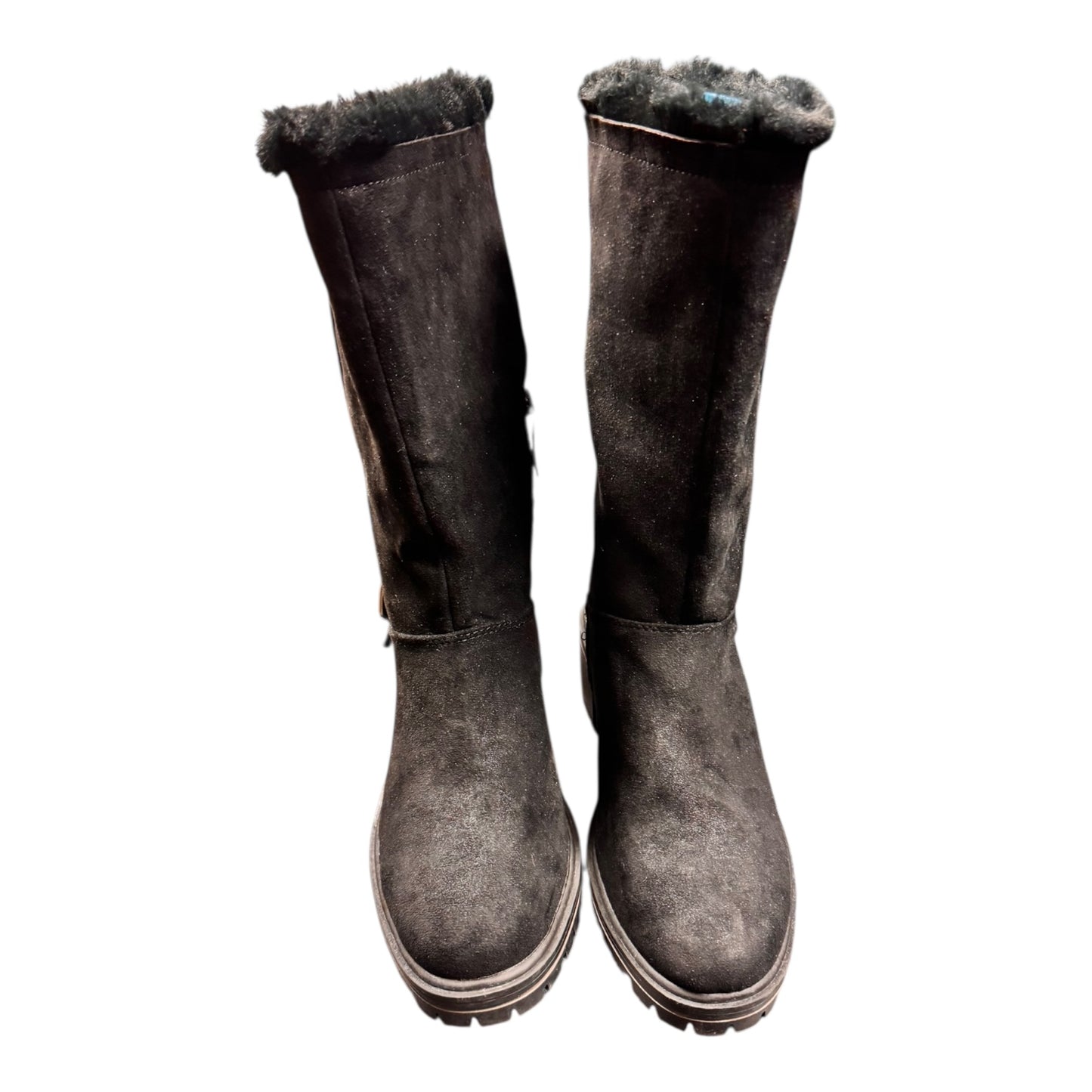 Boots Mid-Calf Heels By Kelly And Katie In Black, Size:9.5