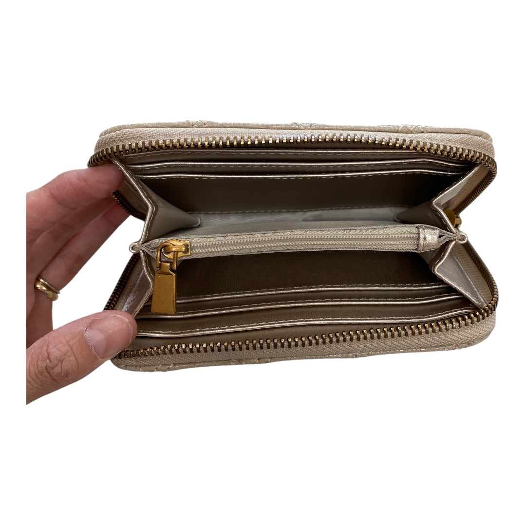 Wallet By Guess In Gold, Size:Small