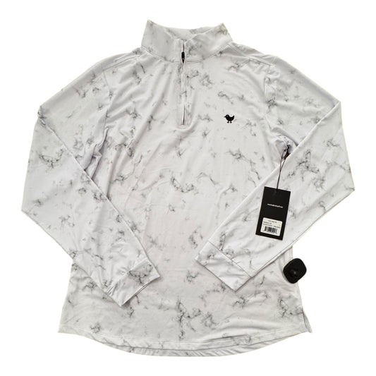 Athletic Top Ls Collar By BADBIRDIE In White, Size:L