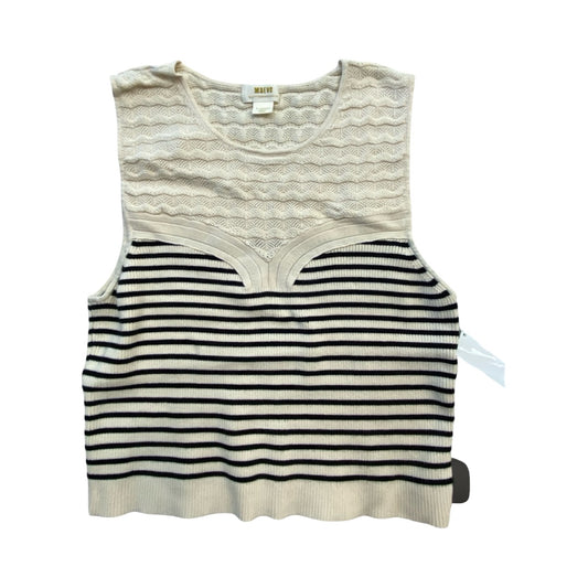 Top Sleeveless By Maeve In Black & Cream, Size:Xl
