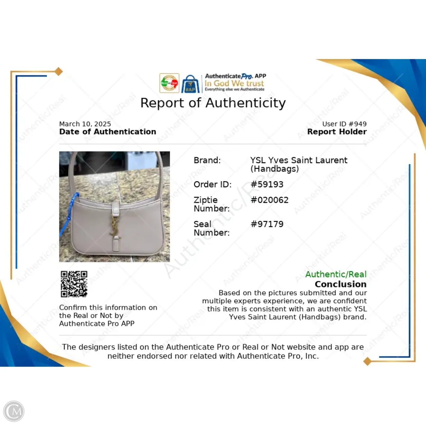 HANDBAG LUXURY DESIGNER by YVES SAINT LAURENT In TAUPE, Size: YSL LE 5 A 7 MINI