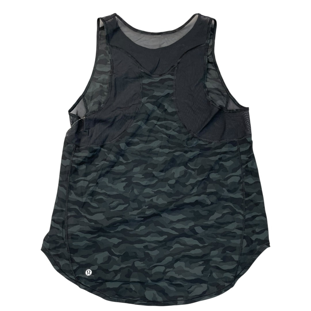 Athletic Tank Top By Lululemon In Camouflage Print, Size:6