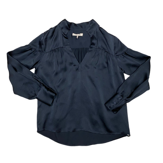 Top Long Sleeve By Frame In Navy, Size: S