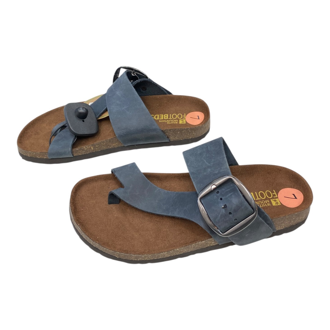 Sandals Flats By White Mountain In Navy, Size:7