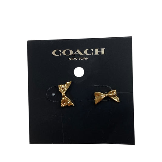 Earrings Designer By Coach In Gold