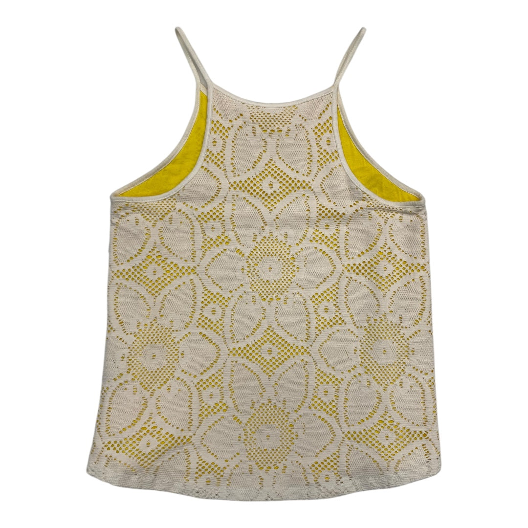 Top Sleeveless By Anthropologie In White & Yellow, Size:Xs