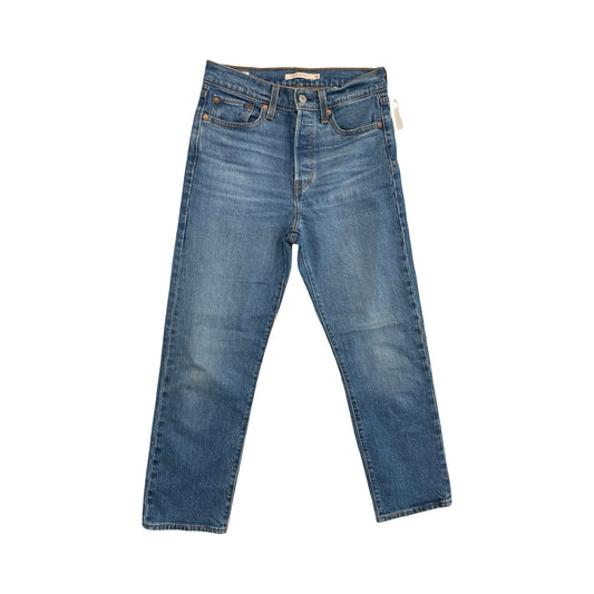 Jeans Straight By Levis In Blue Denim, Size:2