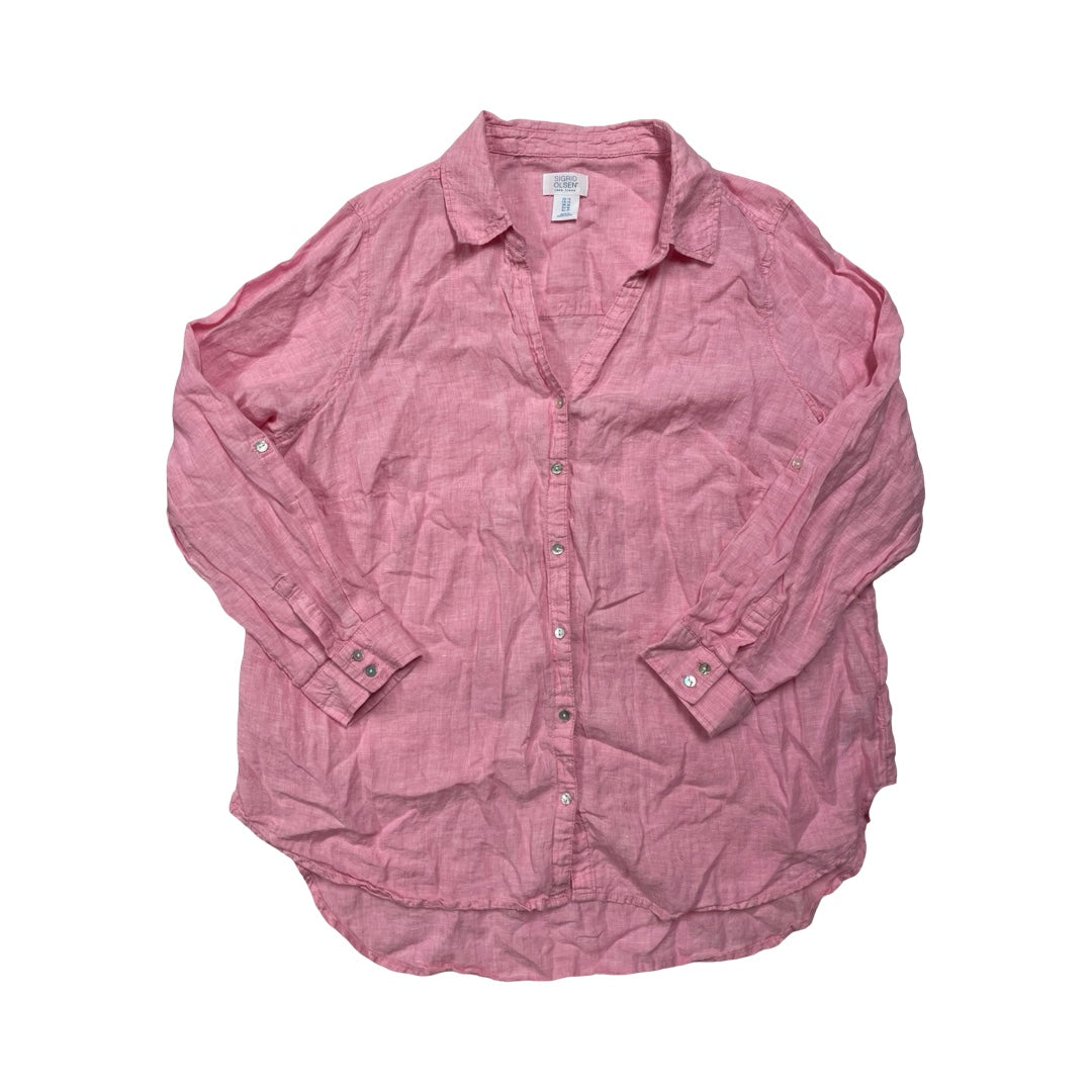 Top Ls By Sigrid Olsen In Pink, Size:1X
