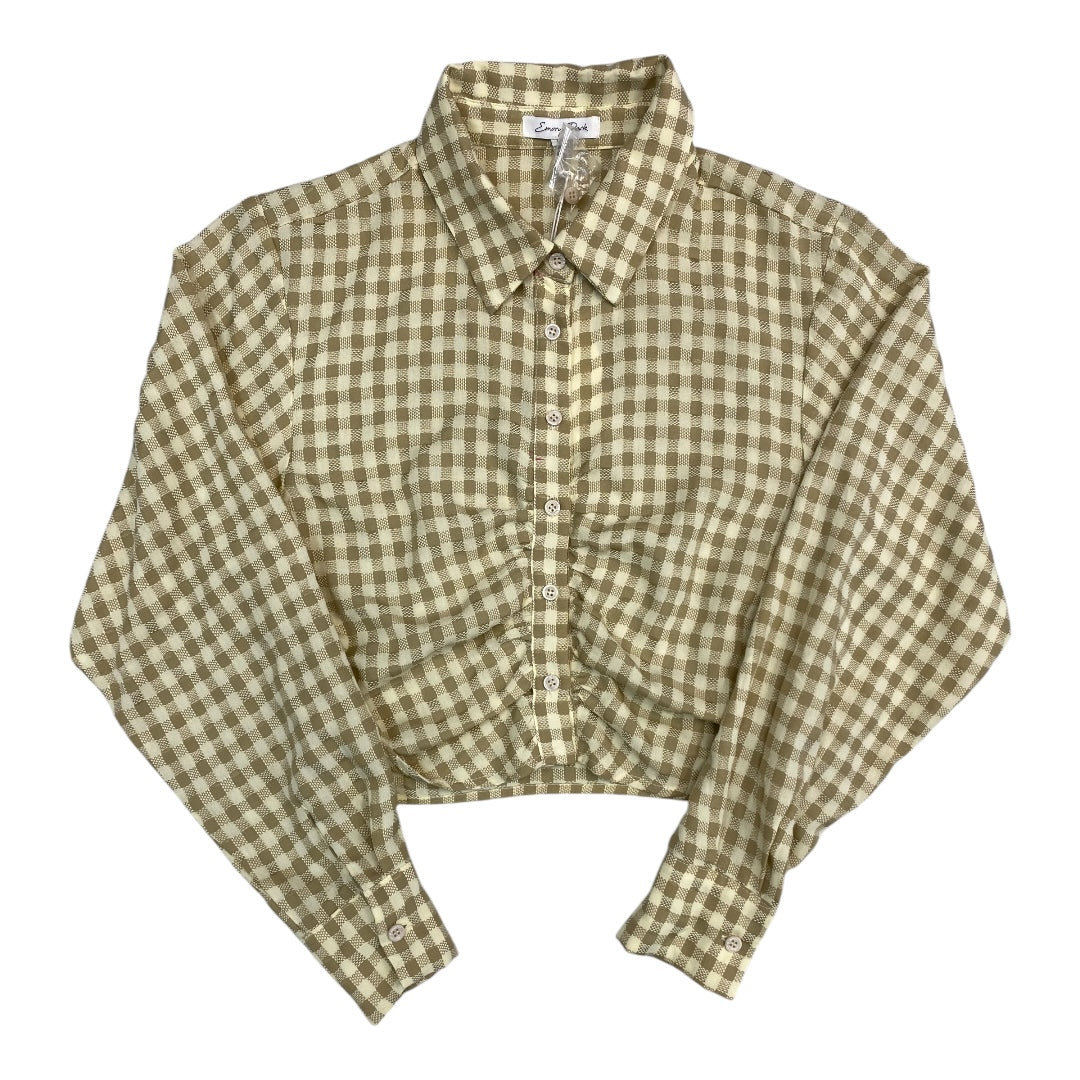 Top Ls By EMORY PARK In Checkered Pattern, Size:S