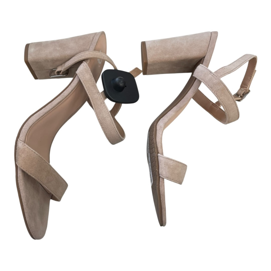 Sandals Heels Block By Bp In Cream, Size:8