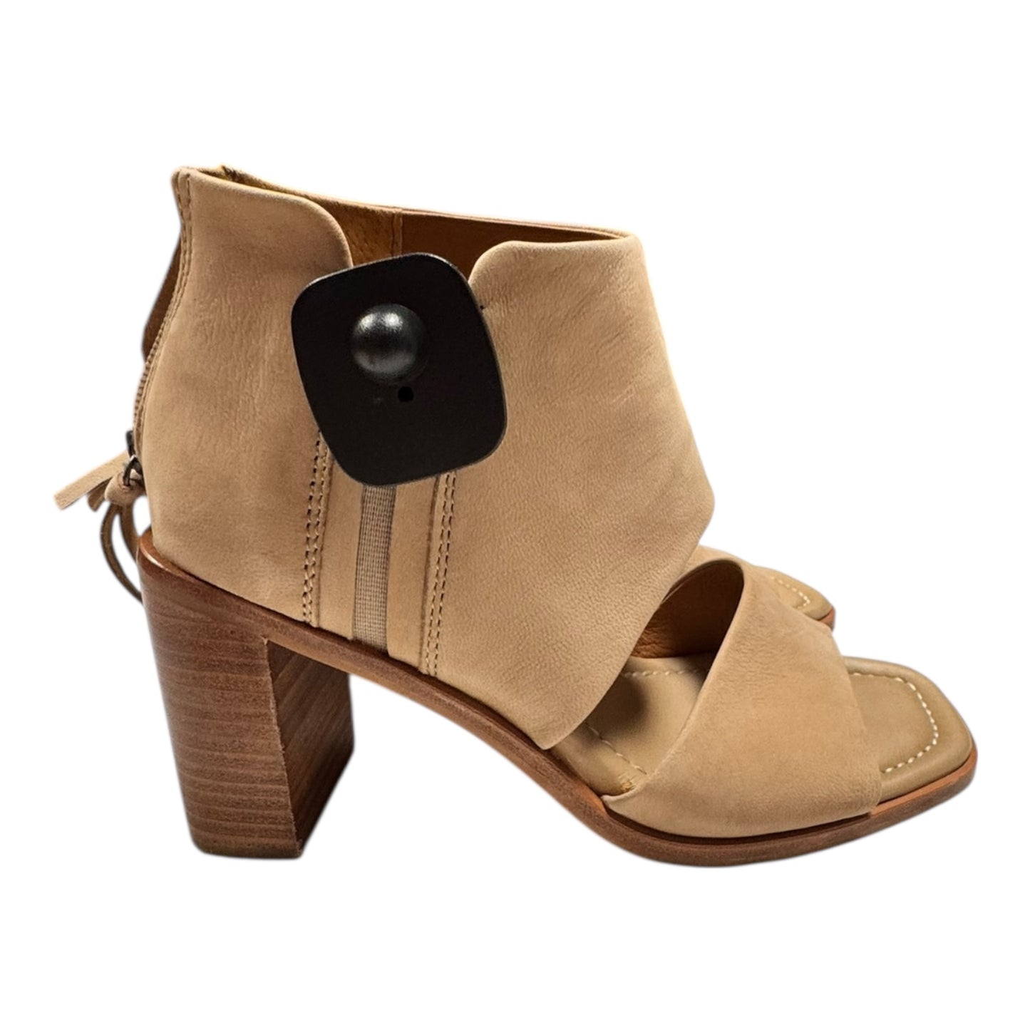 Sandals Heels Block By Sofft In Cream, Size:8.5