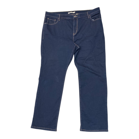 Jeans Straight By Levis In Blue Denim, Size:20
