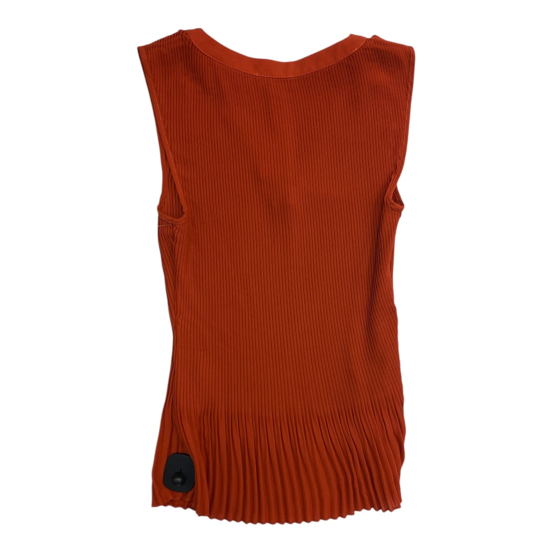 Top Sleeveless By Calvin Klein In Orange, Size:M