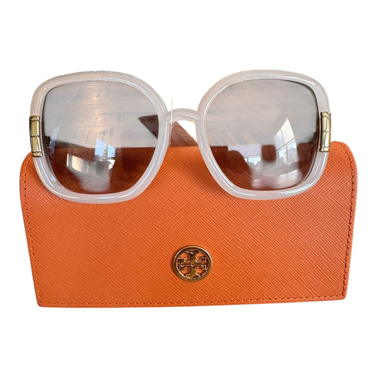 Sunglasses Designer By Tory Burch In White