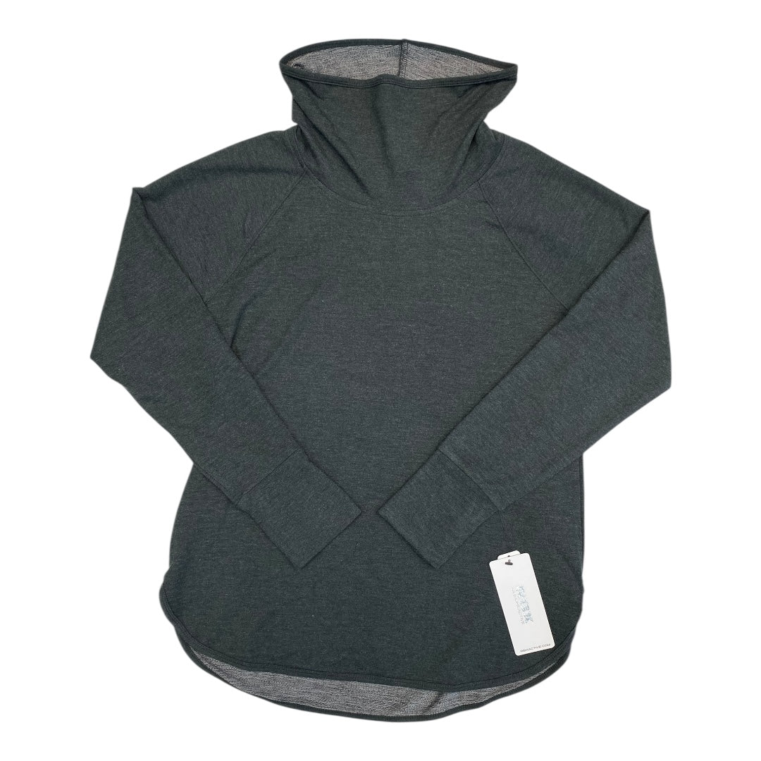 Athletic Top Ls Collar By Rbx In Grey, Size:L
