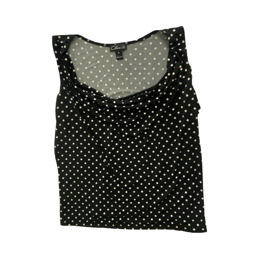 Top Sleeveless By Cmc In Polkadot Pattern, Size:Xl