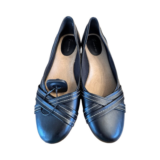 Shoes Flats By WEAR EVER  In Black, Size:10