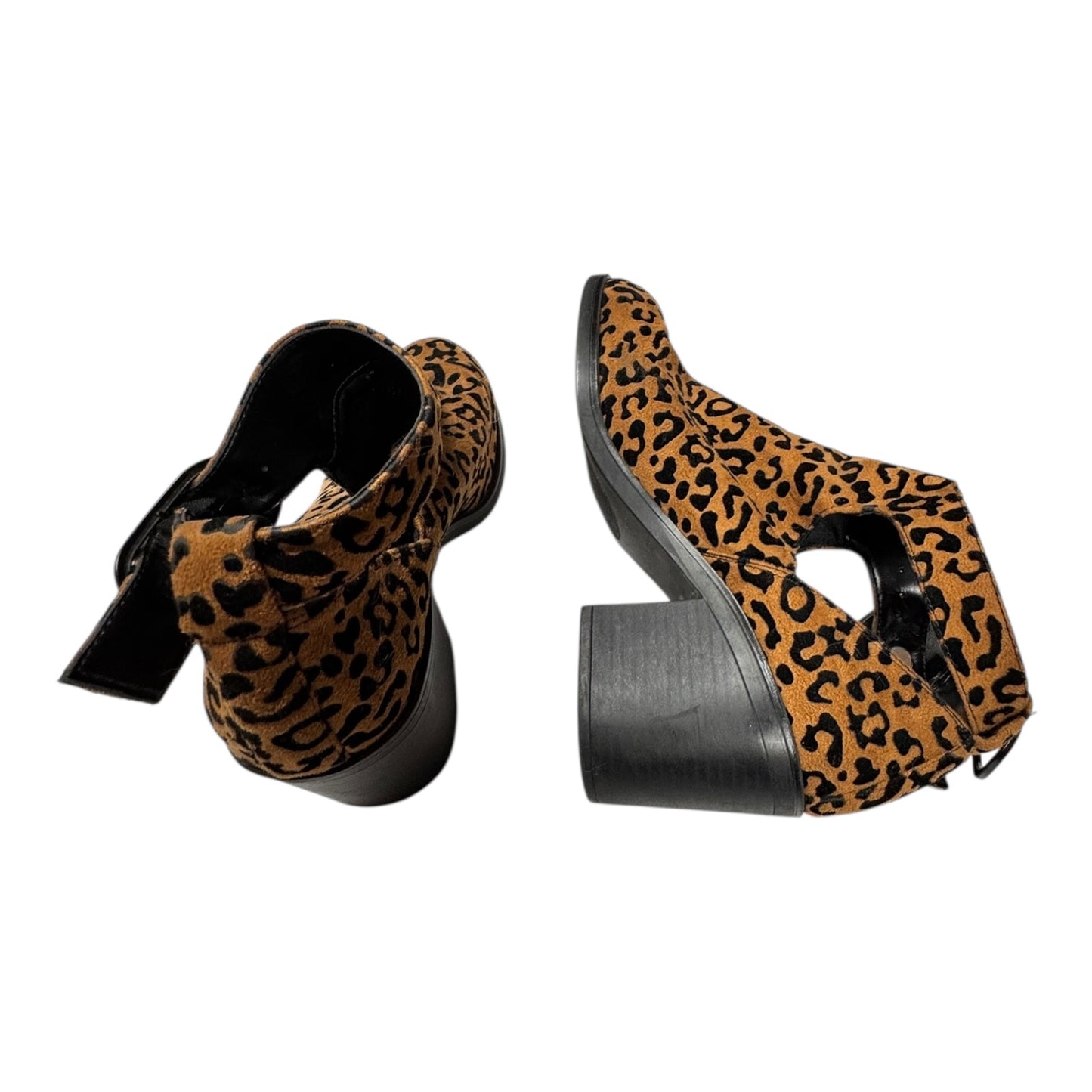 Boots Ankle Heels By Mix No 6 In Animal Print, Size:8.5